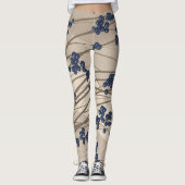 Botanische Blueberry Branches Leggings (Vorderseite)