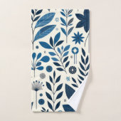 botanische Blues Badhandtuch Set (Handtuch)