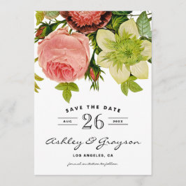 Botanische Blume Ankündigung Datum freihalten