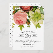 Botanische Blume Ankündigung Datum freihalten III (Vorne/Hinten)