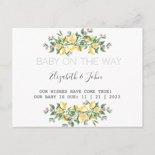 Botanische Blume Ankündigungspostkarte (Vorderseite)