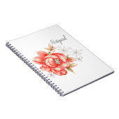 Botanische Blume aus botanischer Wasserfarbe Notizblock (Rechte Seite)