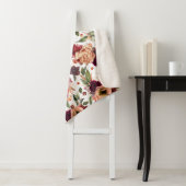 Botanische Blume aus Burgundy Red Orange fallen Sherpadecke (Beispiel)