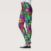 Botanische Blume Blätter-00000 Leggings (Links)