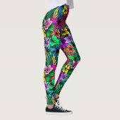 Botanische Blume Blätter-00000 Leggings (Rechts)