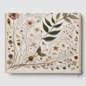 Botanische Blume & Blätter Hochzeit der Natur Gästebuch (Rückseite)