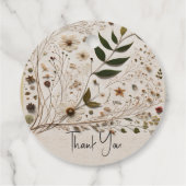 Botanische Blume & Blätter Hochzeit der Natur Geschenkanhänger (Rückseite)