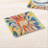 Botanische Blume Bloom - Anpassbar Rechteckiger Pappuntersetzer (angewinkelt)