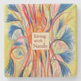 Botanische Blume Bloom - Anpassbar Steinuntersetzer