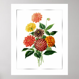 Botanische Blume Bouquet Poster