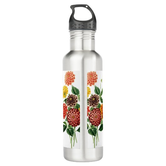Botanische Blume Bouquet Trinkflasche (Rückseite)