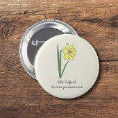 Botanische Blume Daffodil Pastel Button