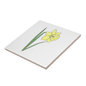 Botanische Blume Daffodil Pastel Fliese (Seite)