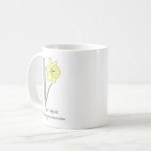 Botanische Blume Daffodil Pastel Kaffeetasse (Vorderseite Links)