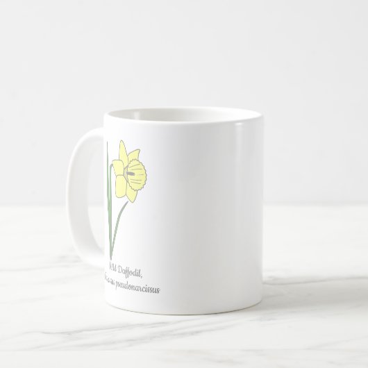Botanische Blume Daffodil Pastel Kaffeetasse (Vorderseite Links)