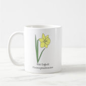 Botanische Blume Daffodil Pastel Kaffeetasse (Links)