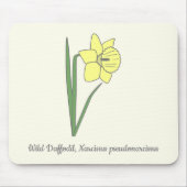 Botanische Blume Daffodil Pastel Mousepad (Vorne)