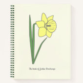 Botanische Blume Daffodil Pastel Notizblock (Vorderseite)