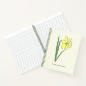 Botanische Blume Daffodil Pastel Notizblock (Innenseite)