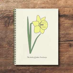 Botanische Blume Daffodil Pastel Notizblock