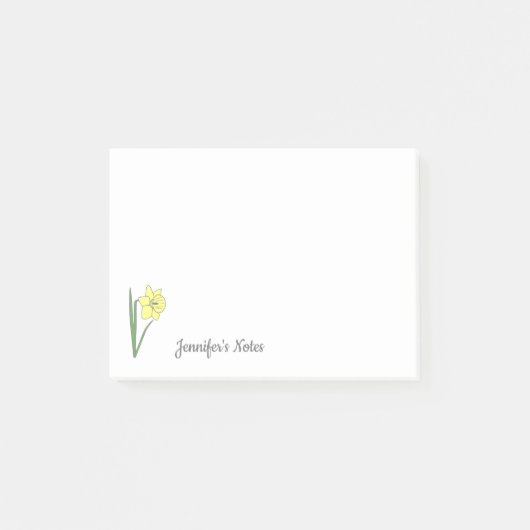 Botanische Blume Daffodil Pastel Post-it Klebezettel (Vorderseite)