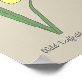 Botanische Blume Daffodil Pastel Poster (Ecke)