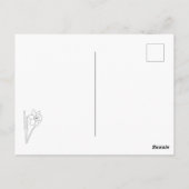 Botanische Blume Daffodil Pastel Postkarte (Rückseite)