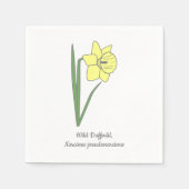 Botanische Blume Daffodil Pastel Serviette (Vorderseite)