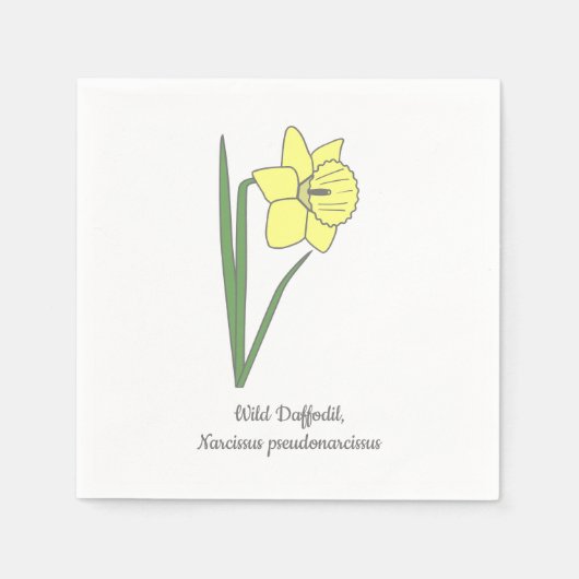 Botanische Blume Daffodil Pastel Serviette (Vorderseite)