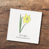 Botanische Blume Daffodil Pastel Serviette