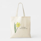 Botanische Blume Daffodil Pastel Tragetasche (Rückseite)