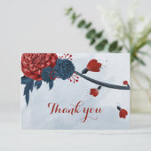 botanische Blume Dankeskarte (Stehend Vorderseite)