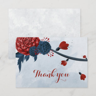 botanische Blume Dankeskarte