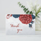 botanische Blume Dankeskarte (Stehend Vorderseite)