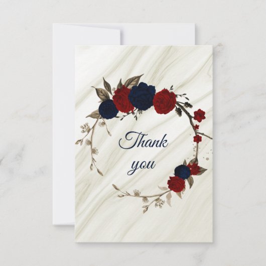 Botanische Blume Dankeskarte (Vorderseite)