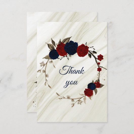 Botanische Blume Dankeskarte (Vorne/Hinten)