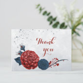 botanische Blume Dankeskarte (Stehend Vorderseite)