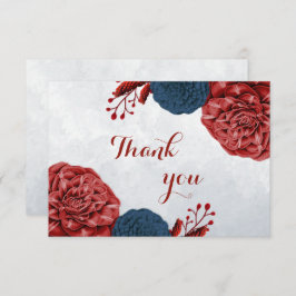 botanische Blume Dankeskarte