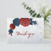 botanische Blume Dankeskarte (Stehend Vorderseite)