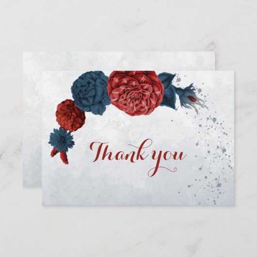 botanische Blume Dankeskarte (Vorne/Hinten)