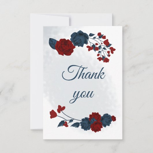 Botanische Blume Dankeskarte (Vorderseite)