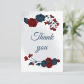 Botanische Blume Dankeskarte (Stehend Vorderseite)