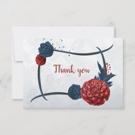 botanische Blume Dankeskarte (Vorderseite)