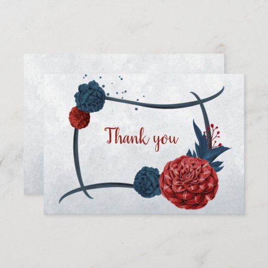 botanische Blume Dankeskarte (Vorne/Hinten)