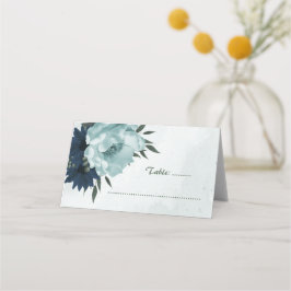 Botanische Blume der blauen Marine Platzkarte