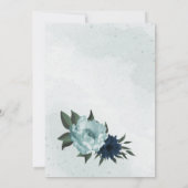 Botanische Blume der blauen Marine Save The Date (Rückseite)