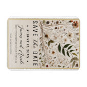 Botanische Blume der Natur Save the Date Magnet (Horizontal)