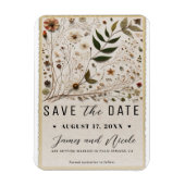 Botanische Blume der Natur Save the Date Magnet (Vertikal)