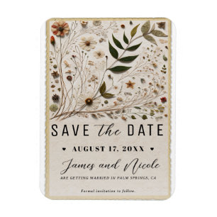 Botanische Blume der Natur Save the Date Magnet