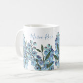 Botanische Blume des Blauen Delphinus Kaffeetasse (Vorderseite Links)
